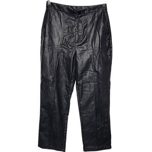Princess Polly Women's Sz 8 Faux Leather Pants Black Grunge‎ Goth Punk Halloween